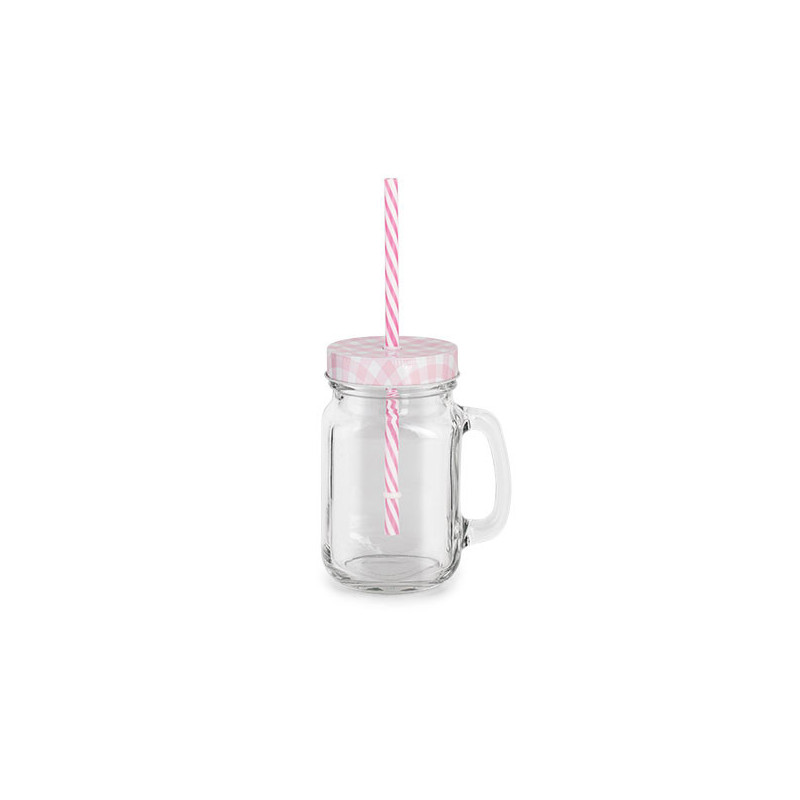 Verre à paille- Silicone Rose main image 1