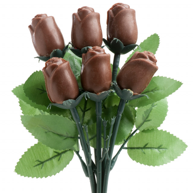 Bouquet Fleurs Chocolat Saint Valentin x6