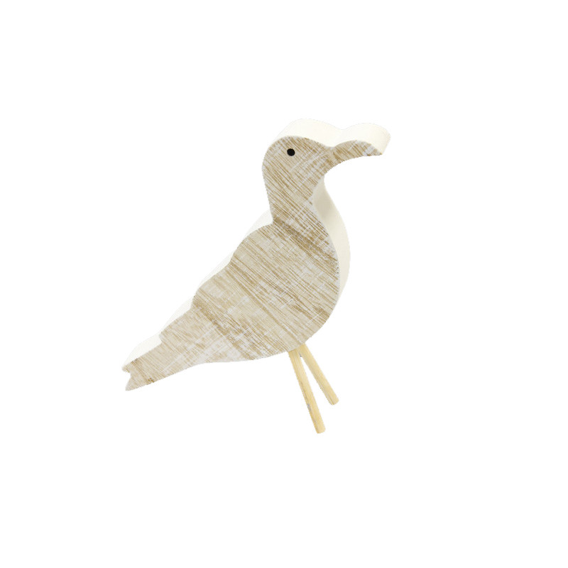 Mouette déco de table à poser en bois