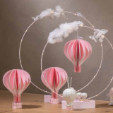 Montgolfière 40 cm en papier rose