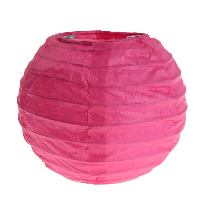 2x Petite Lanterne Papier 10cm - Fuchsia