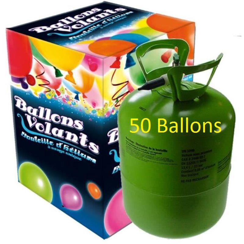 Bouteille helium 50 ballons 0,42m3 jetable