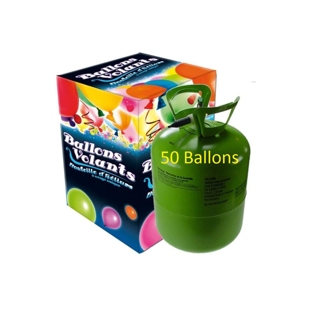 Bonbonne Jetable d'hélium pour 50 ballons - Ambiance Ballons Gland