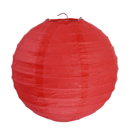 2x Lanterne Papier 20cm - Rouge