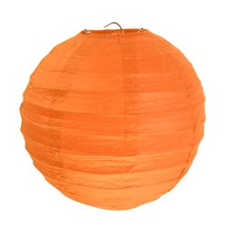 2x Lanterne Papier 20cm - Orange