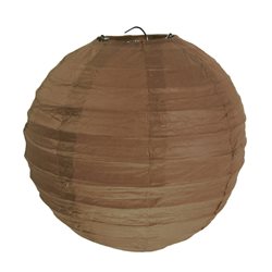 2x Lanterne Papier 20 cm - Chocolat