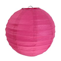 2x Lanterne Papier 20 cm - Fuchsia