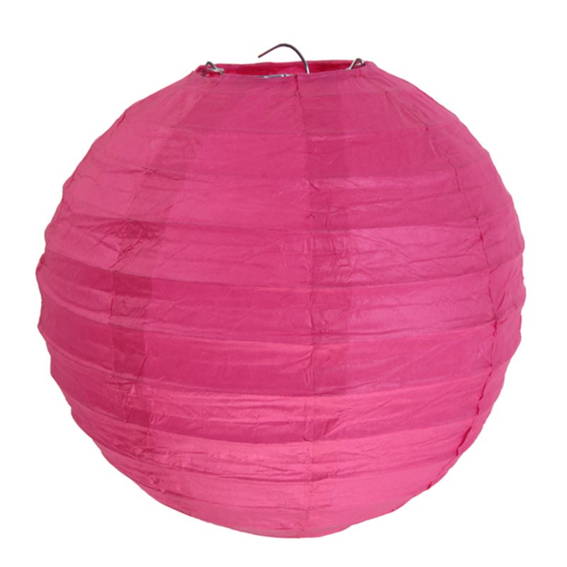 2x Lanterne Papier 30cm - Fuchsia