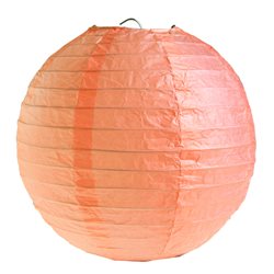 2x Lanterne Papier 30 cm - Corail