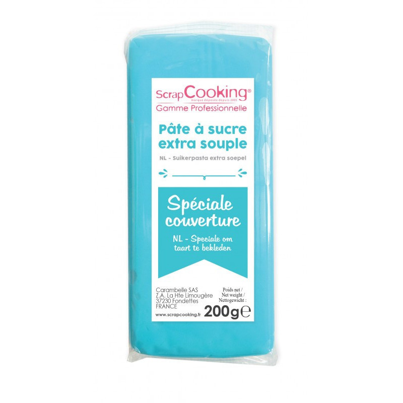 Pâte à Sucre Couverture Bleu 200g