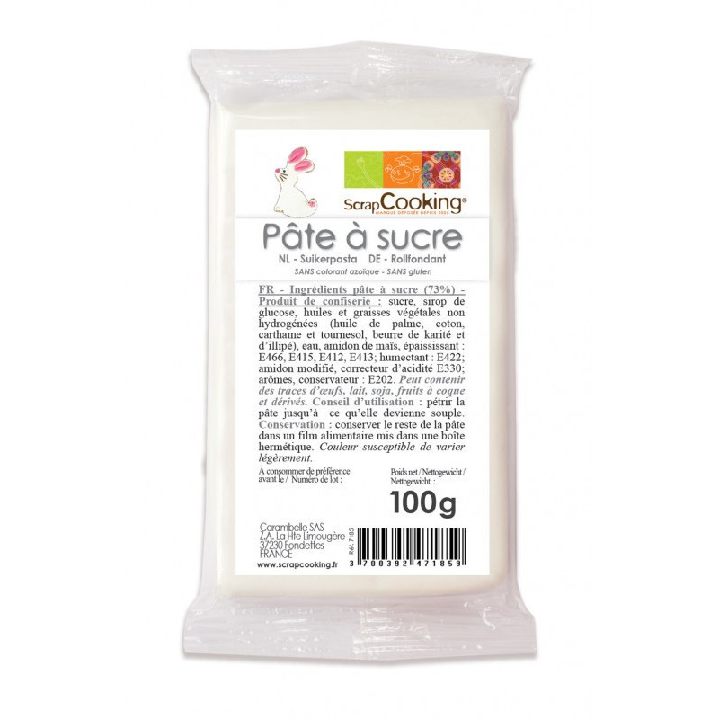 Sachet Pâte à Sucre blanche 100g