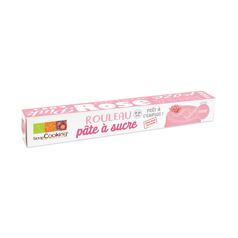 Rouleau de pâte à sucre rose 430 g