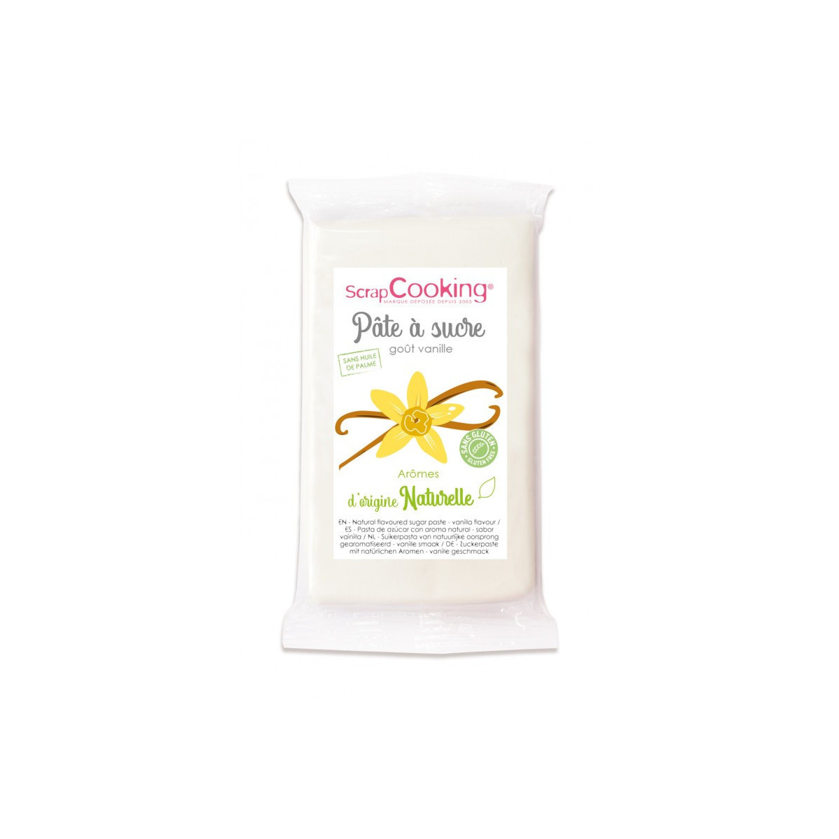 Rouleau pâte à sucre ScrapCooking - Blanc - 430 g - Pâte à sucre