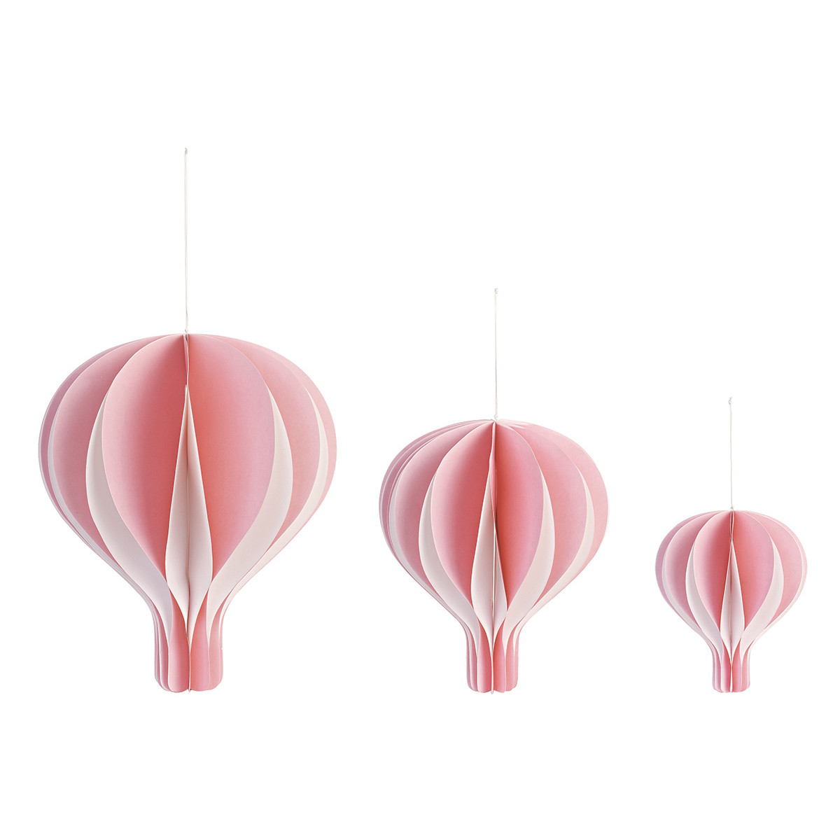Montgolfière 30 cm en papier rose