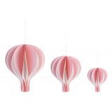 Montgolfière 30 cm en papier rose