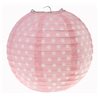 2x Lanterne Papier 20cm - Pois Rose