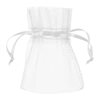 10 x Sachet Dragées Tulle - Blanc