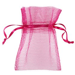 10 x Sachet Dragées Tulle - Fuchsia