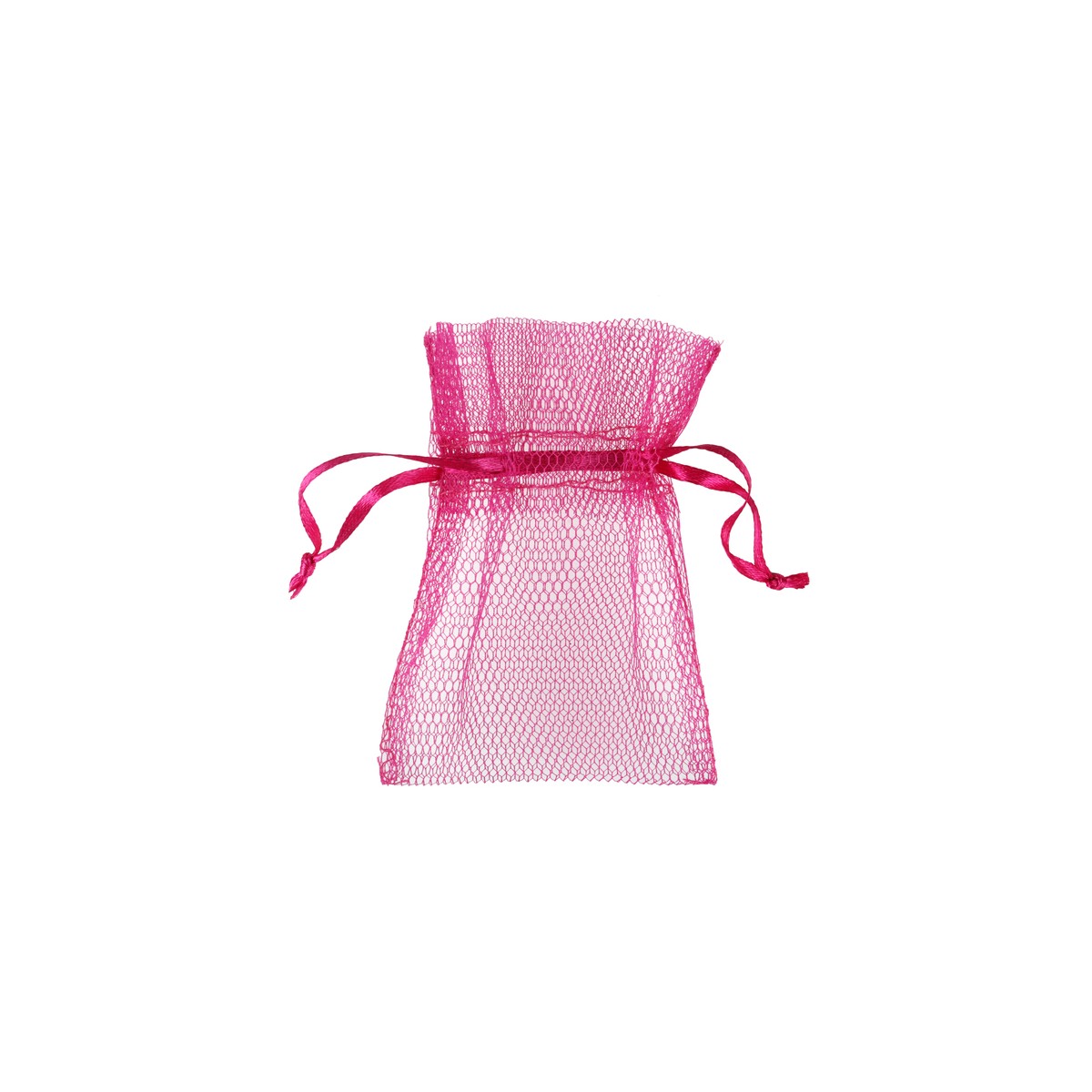 10 x Sachet Dragées Tulle - Fuchsia