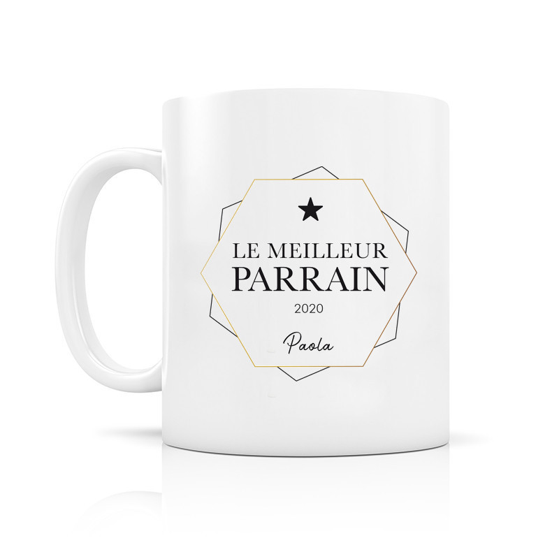 Cadeau parrain - Mug à personnaliser avec votre prénom pour parrain - idée cadeau  parrain : : Produits Handmade