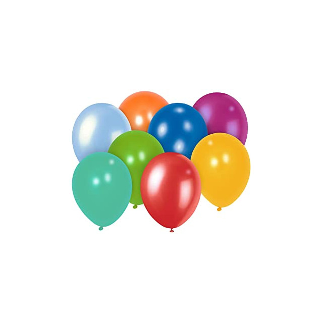 10 Ballons de Baudruche multicolore 7 ans - Jour de Fête