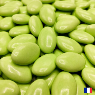 Dragées chocolat vert clair