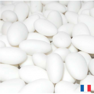 1kg Dragées Fabrcation française pas cher Amande 20% - Blanc