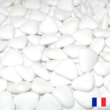 1kg Dragees chocolat coeur Blanc