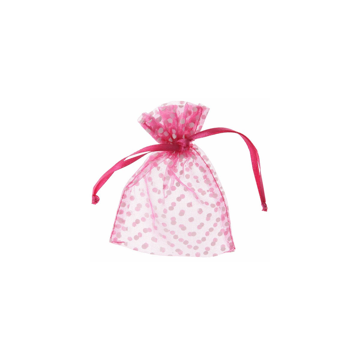 Sachet Dragées Pois x10 - Fuchsia