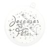 Boule Noel Joyeuses fêtes - Argent x2