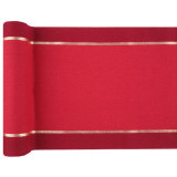 Chemin de table noël chic tissu rouge 28 cm x 2,5 m