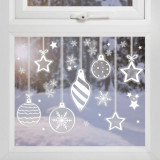 Stickers fenêtre Noël - boule - étoile - flocon de neige