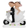 Figurine Mariés Mr Mrs Scooter