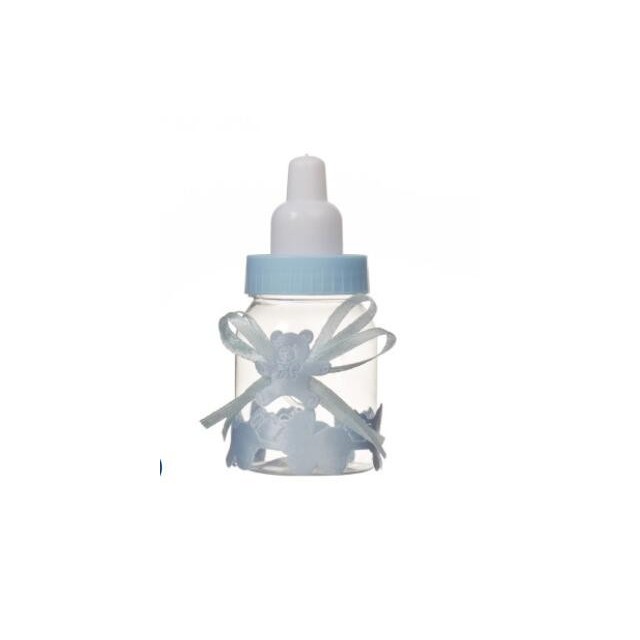 Lot De 4 Tétines En Acrylique Bleu - Décoration Pour Baptême, 4.5 X 2 Cm - Plastique
