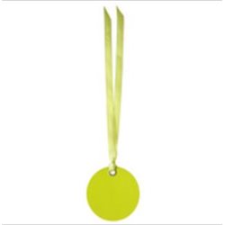 Etiquette Dragees Ronde Ruban x12 - Vert