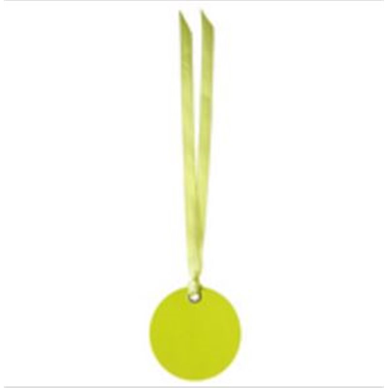 Etiquette Dragees Ronde Ruban x12 - Vert