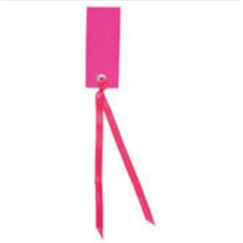 Etiquette Rectangle Ruban Satin x12 – Fuchsia