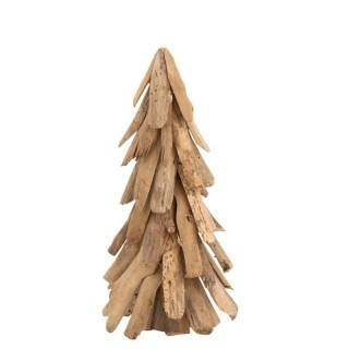 Sapin de Noël en bois flotté naturel