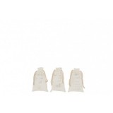3 pochettes de Noël en velours blanc avec inscription de termes français