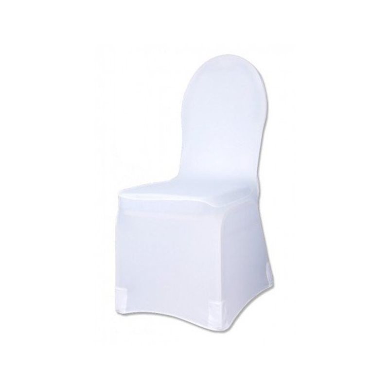 Housse Chaise Mariage blanche Lycra x 1