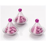 Contenant dragées Tajine transparent argent x4