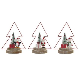 Assortiment de 3 figurines avec sapin de Noël en led