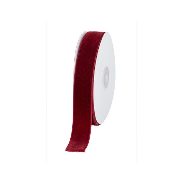 Ruban de velours rouge 25 mm