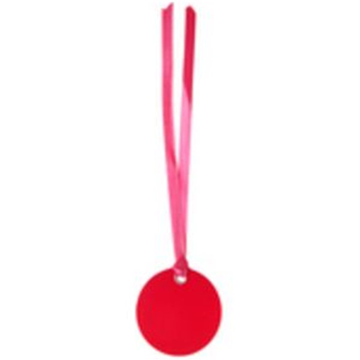 Etiquette Dragees Ronde Ruban x12 - Fuchsia