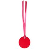 Etiquette Dragees Ronde Ruban x12 - Fuchsia