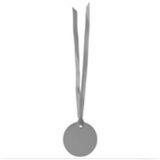 Etiquette Dragées Ronde Ruban x12 – Gris