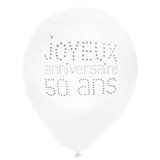 Ballon de Baudruche Anniversaire 50 ans x 8