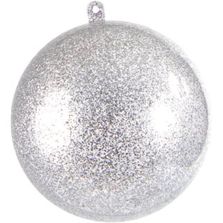 Boule Pailletée argent 10cm x1