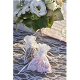 Sachet Dragées Dentelle Blanc x 10