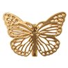 Papillon métal or sur pince x4